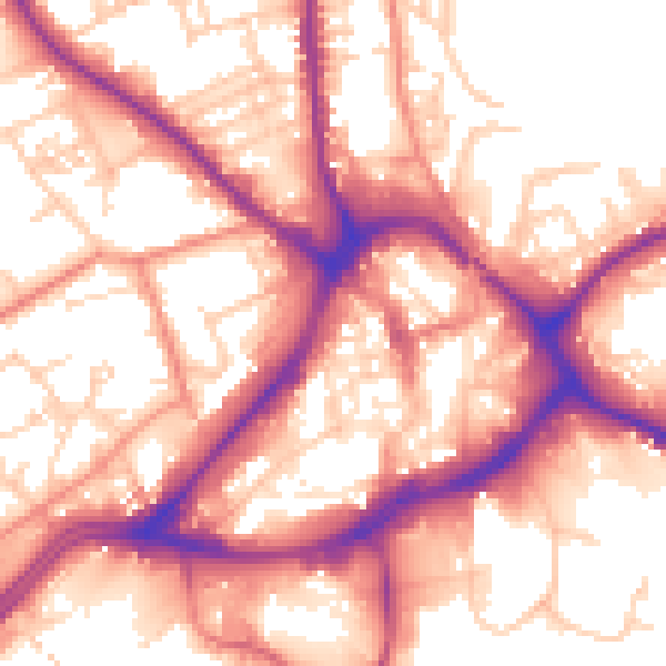 Daytime road noise heatmap for WF13 1HF