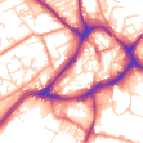 Daytime road noise heatmap for WF13 1HL