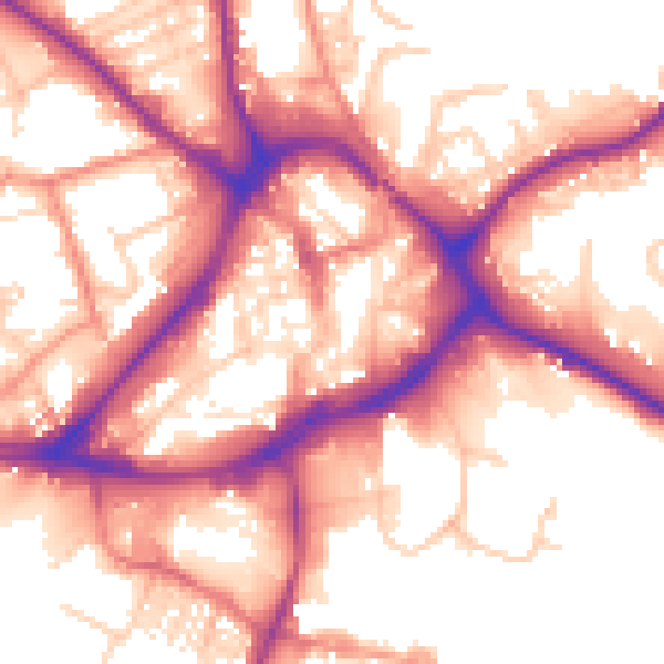 Daytime road noise heatmap for WF13 1JF