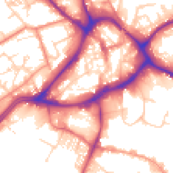Daytime road noise heatmap for WF13 1JS
