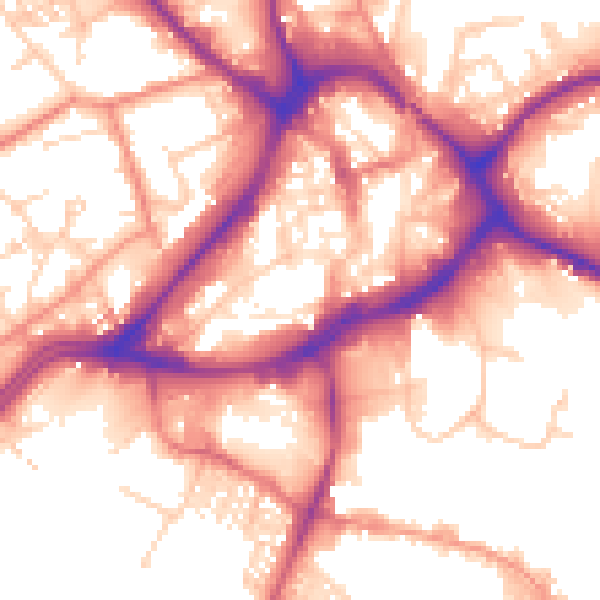 Daytime road noise heatmap for WF13 1JT