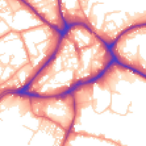 Daytime road noise heatmap for WF13 1LB