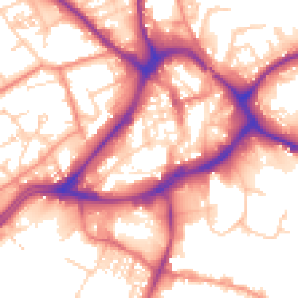 Daytime road noise heatmap for WF13 1LD