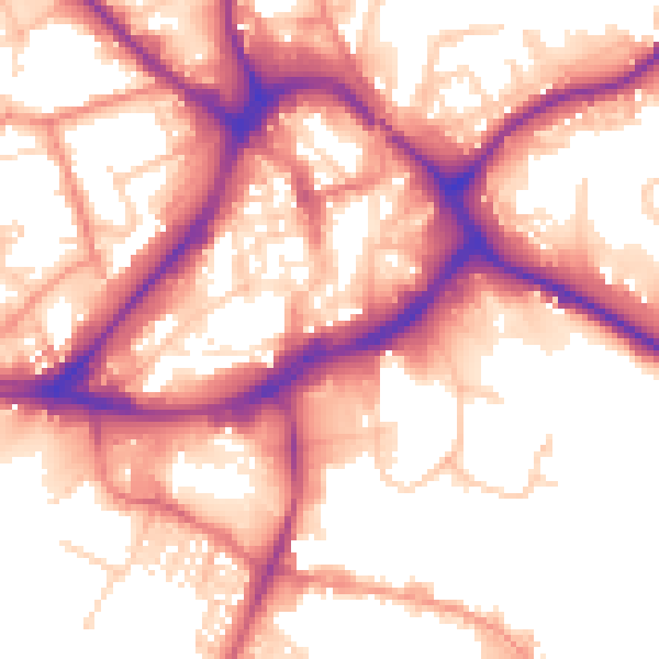 Daytime road noise heatmap for WF13 1NH