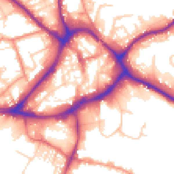 Daytime road noise heatmap for WF13 1NL
