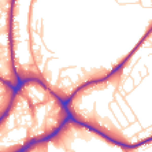 Daytime road noise heatmap for WF13 1PB