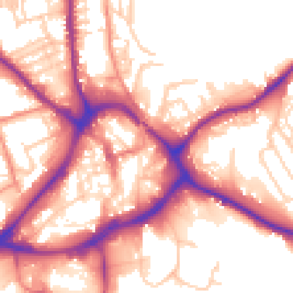 Daytime road noise heatmap for WF13 1QD