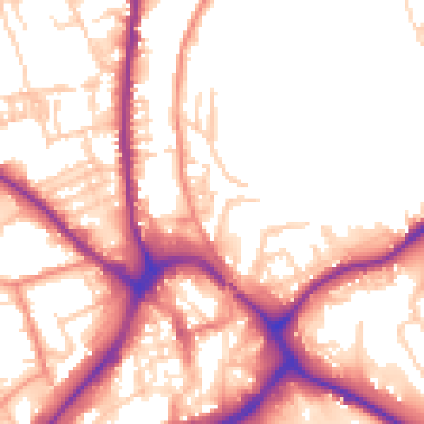 Daytime road noise heatmap for WF13 1RG