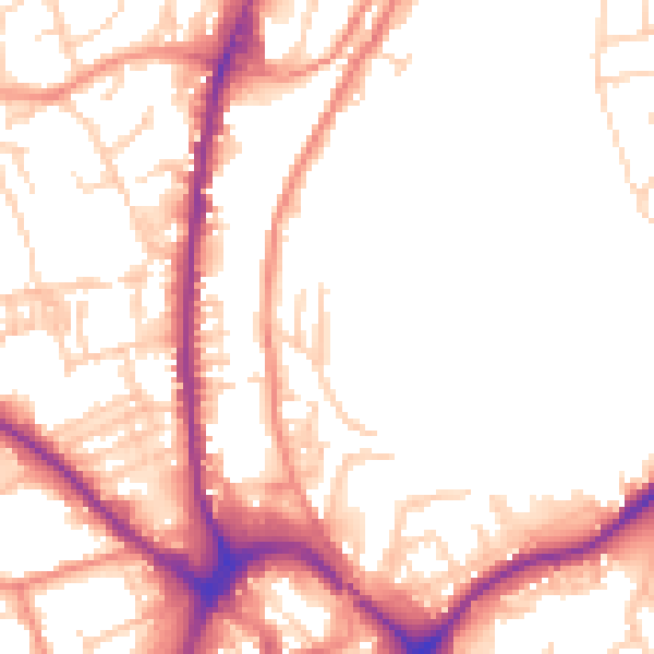Daytime road noise heatmap for WF13 1RH