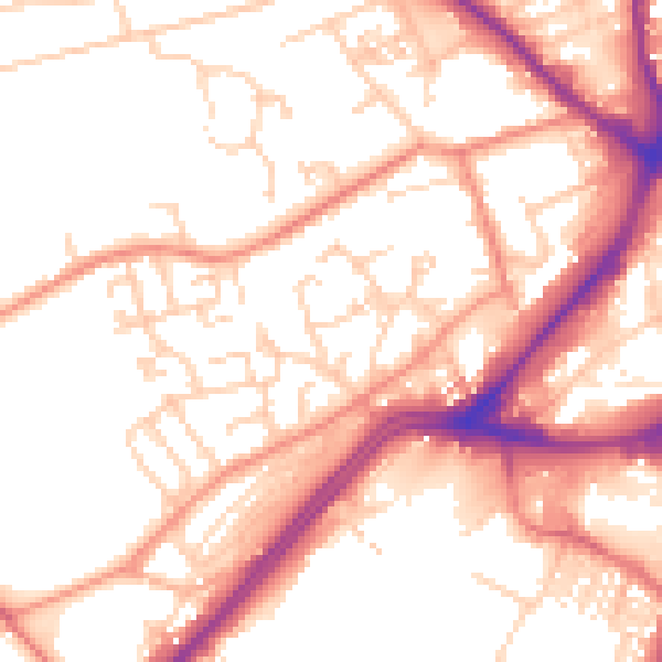 Daytime road noise heatmap for WF13 2ND