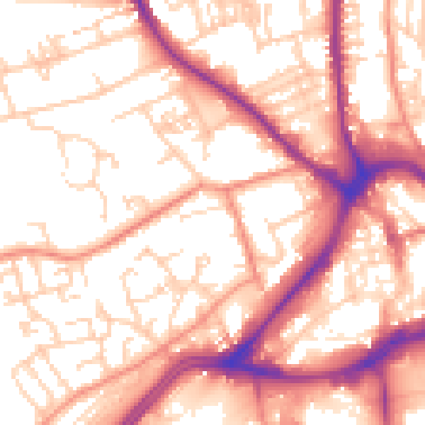 Daytime road noise heatmap for WF13 2SU