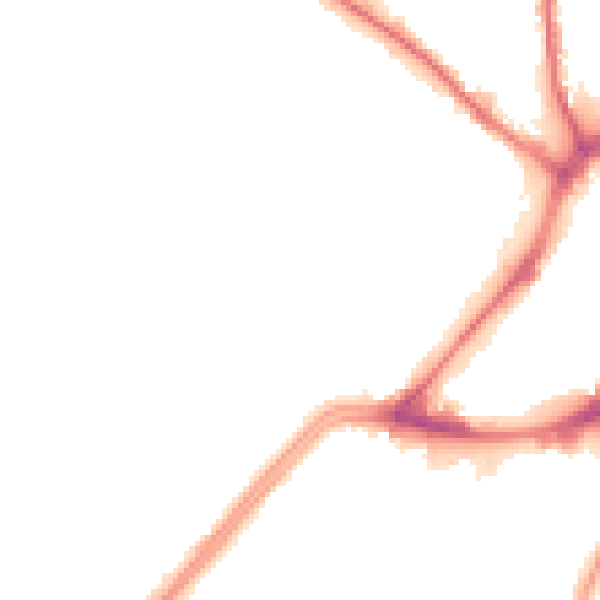 Night-time road noise heatmap for WF13 2TT