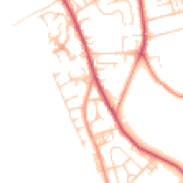 Daytime road noise heatmap for WF13 3PS