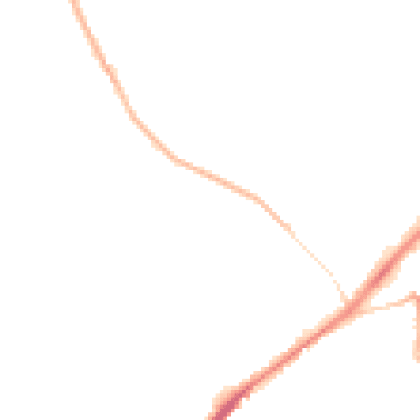 Night-time road noise heatmap for WF13 3TQ