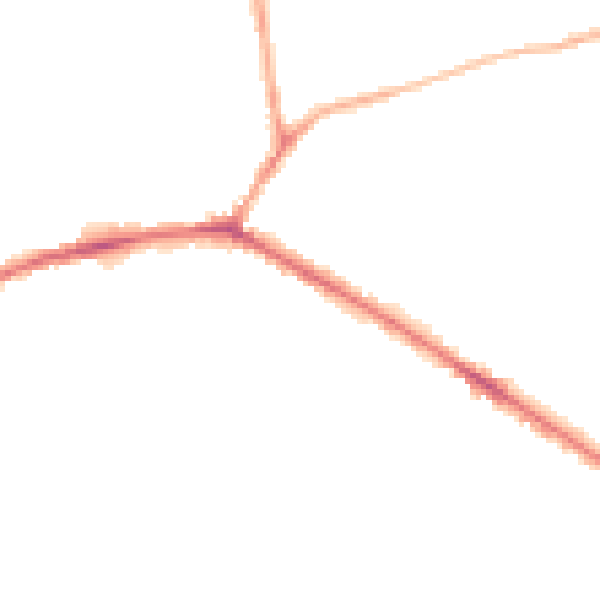 Night-time road noise heatmap for WF13 4BE