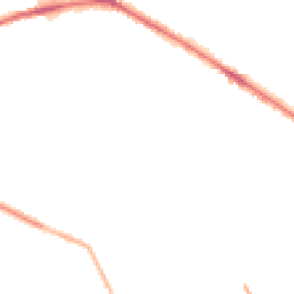 Night-time road noise heatmap for WF13 4PW
