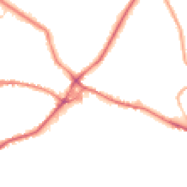 Night-time road noise heatmap for WF15 6BJ