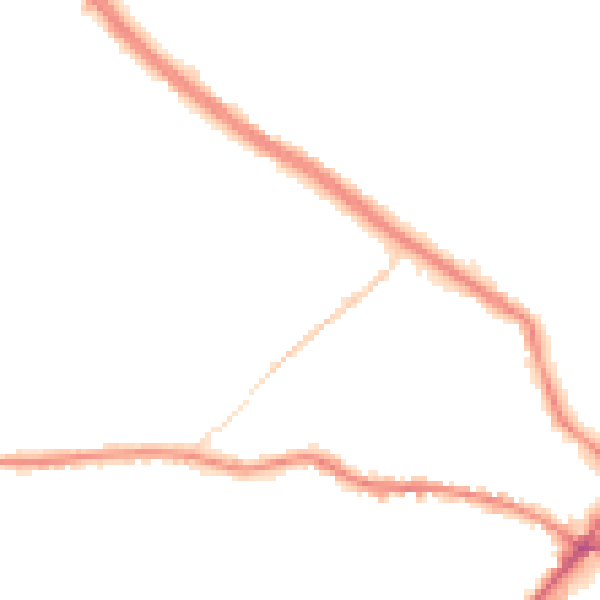 Night-time road noise heatmap for WF15 6DZ