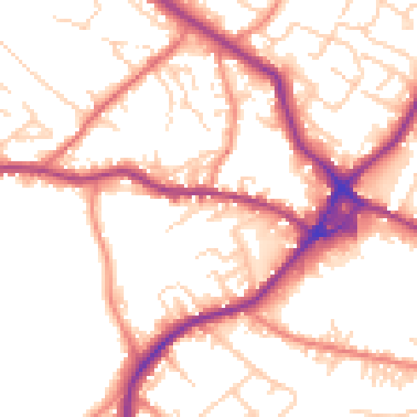 Daytime road noise heatmap for WF15 6JX