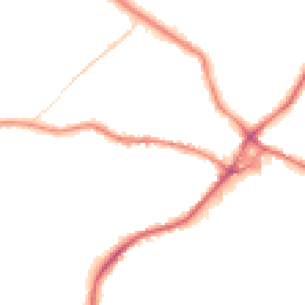 Night-time road noise heatmap for WF15 6JX