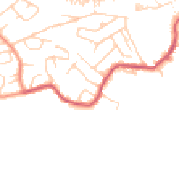 Daytime road noise heatmap for WF15 7AP