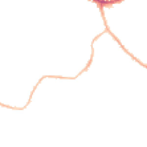 Night-time road noise heatmap for WF15 7BN