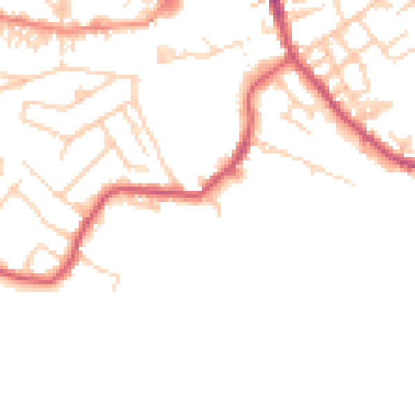 Daytime road noise heatmap for WF15 7BT