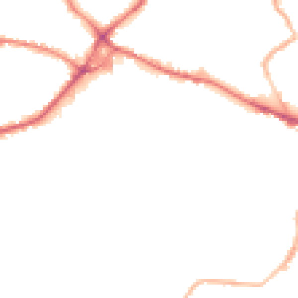 Night-time road noise heatmap for WF15 7JY