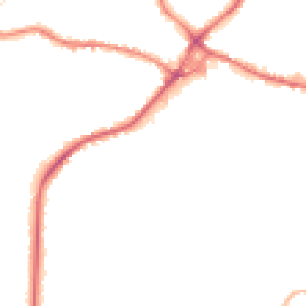 Night-time road noise heatmap for WF15 7PJ