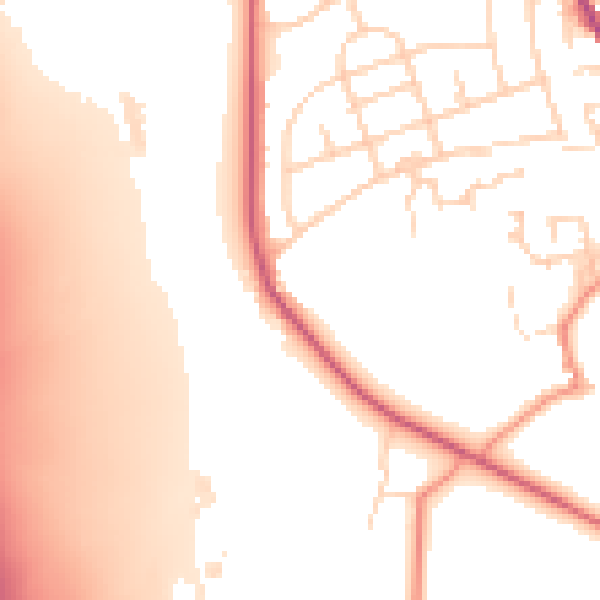 Daytime road noise heatmap for WF15 8FA