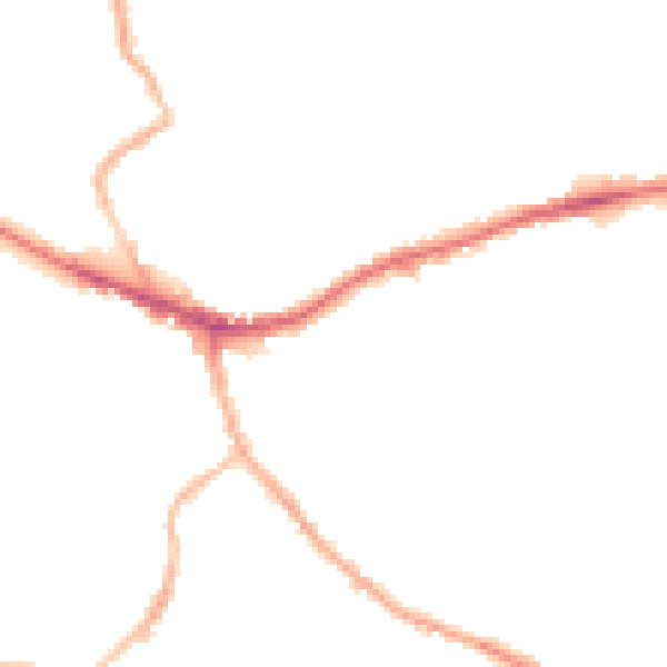 Night-time road noise heatmap for WF16 0AP