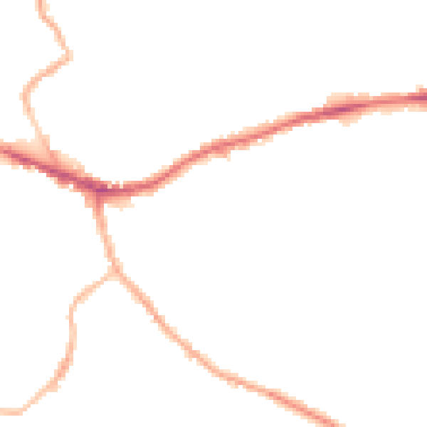 Night-time road noise heatmap for WF16 0AX