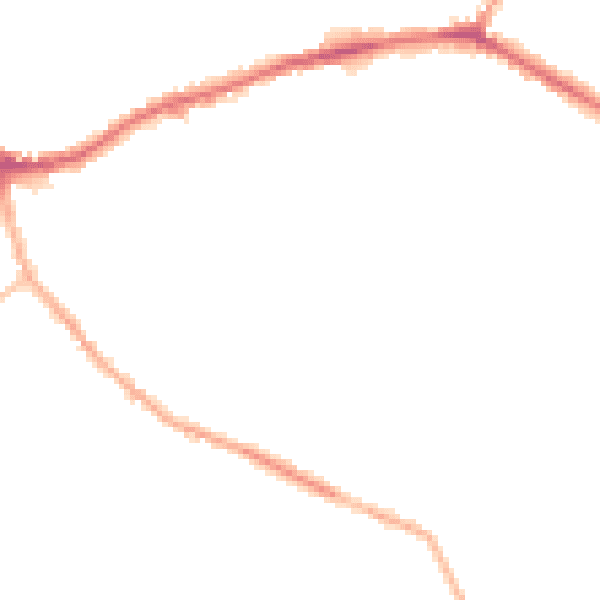 Night-time road noise heatmap for WF16 0BW