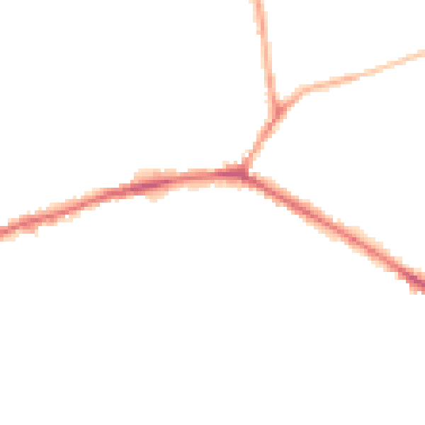 Night-time road noise heatmap for WF16 0BY