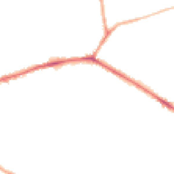 Night-time road noise heatmap for WF16 0DH