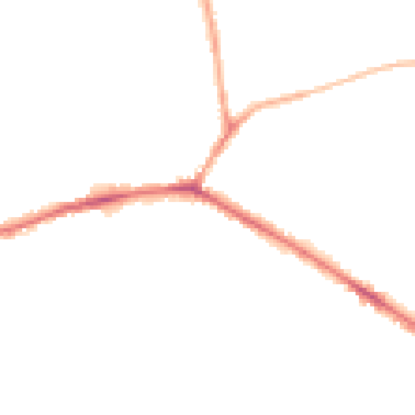 Night-time road noise heatmap for WF16 0DP
