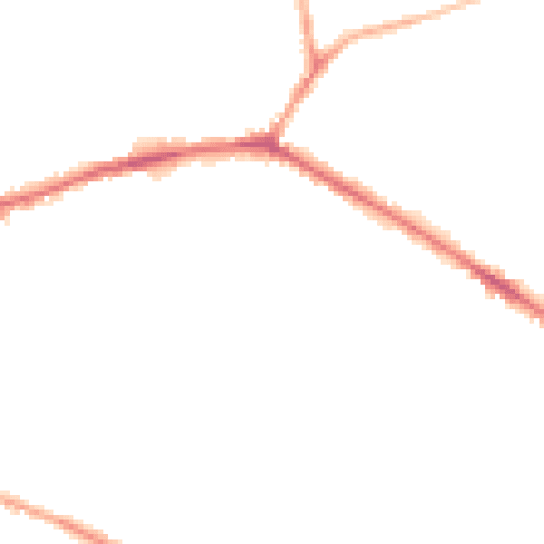 Night-time road noise heatmap for WF16 0DQ