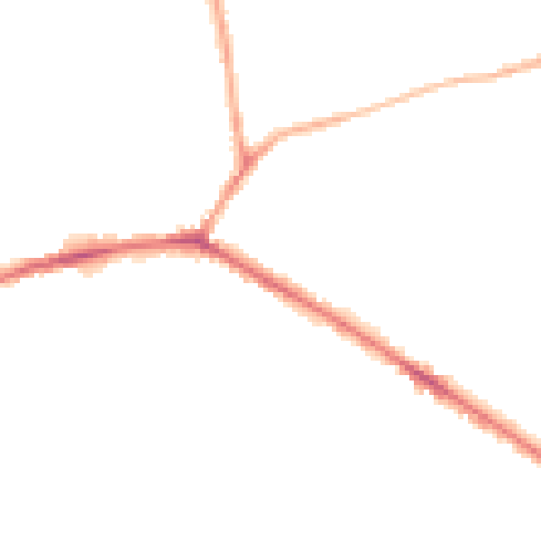 Night-time road noise heatmap for WF16 0DT