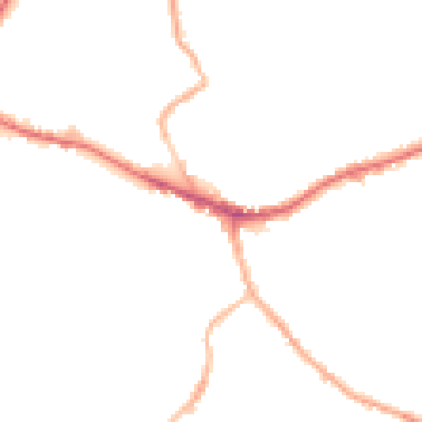 Night-time road noise heatmap for WF16 0EY