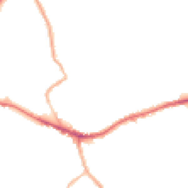 Night-time road noise heatmap for WF16 9DZ