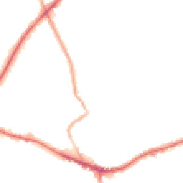 Night-time road noise heatmap for WF16 9HT
