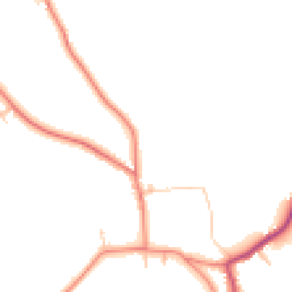 Daytime road noise heatmap for WF17 0AE
