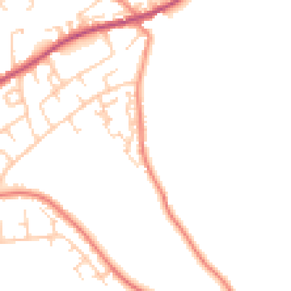 Daytime road noise heatmap for WF17 0AW