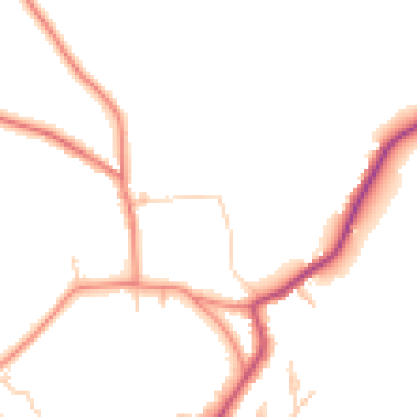 Daytime road noise heatmap for WF17 0AX