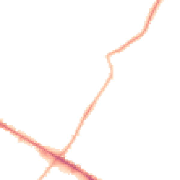 Night-time road noise heatmap for WF17 0BD