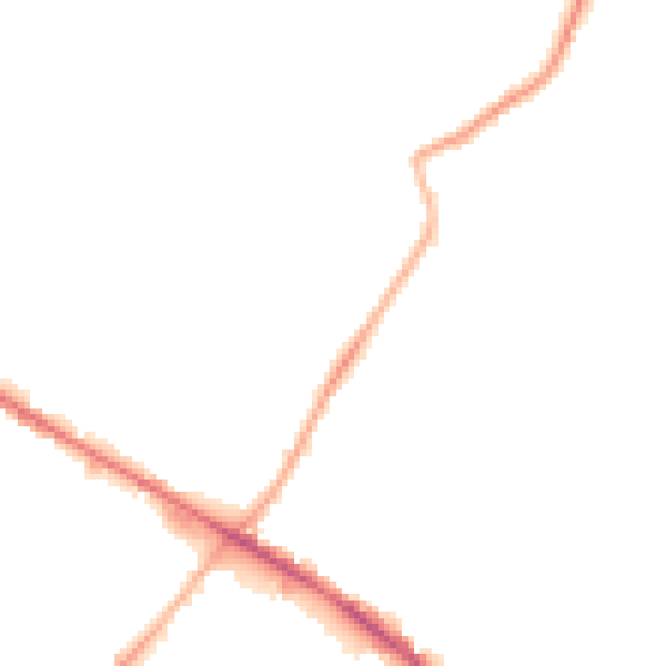 Night-time road noise heatmap for WF17 0BG