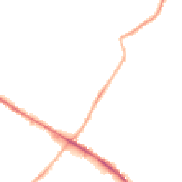 Night-time road noise heatmap for WF17 0BH