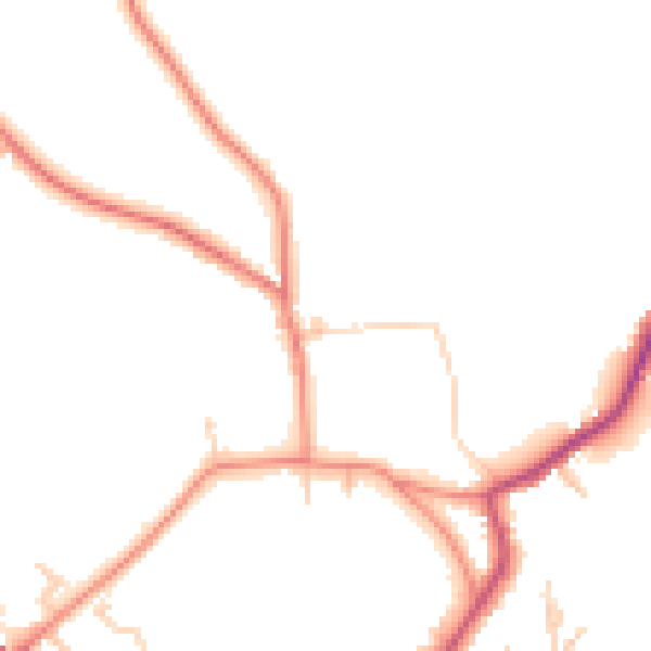 Daytime road noise heatmap for WF17 0BP