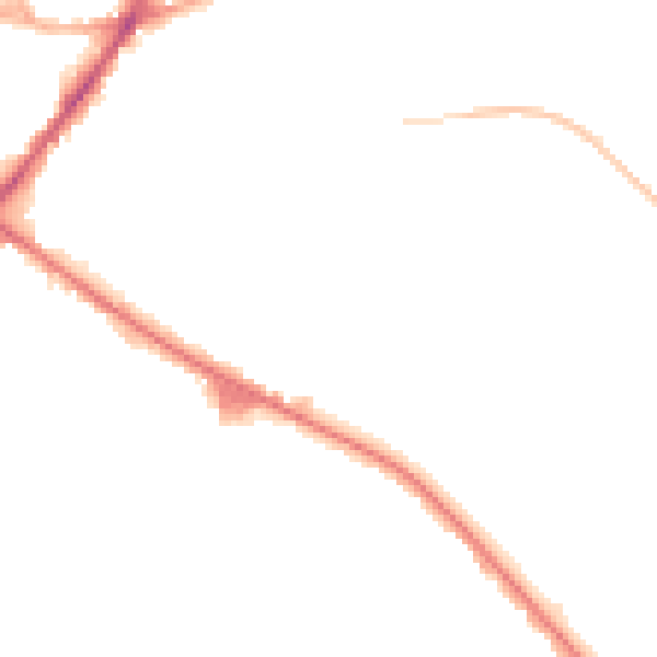 Night-time road noise heatmap for WF17 0BY