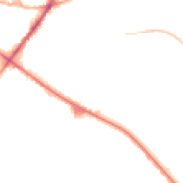 Night-time road noise heatmap for WF17 0BZ